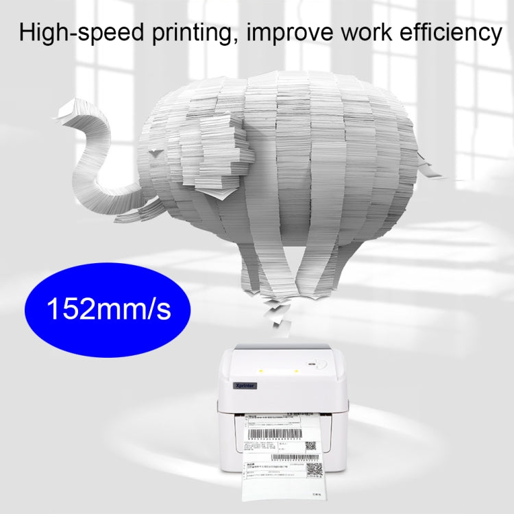 Xprinter XP-420B 108mm Express Order Printer Thermal Label Printer, Style:USB+Bluetooth(UK Plug) - free shipping - PMC TechLife - Order now!
