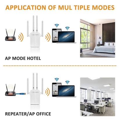 M-95B 300M Repeater WiFi Booster Wireless Signal Expansion Amplifier(White - UK Plug) - Broadband Amplifiers by PMC Jewellery | Online Shopping South Africa | PMC Jewellery | Buy Now Pay Later Mobicred