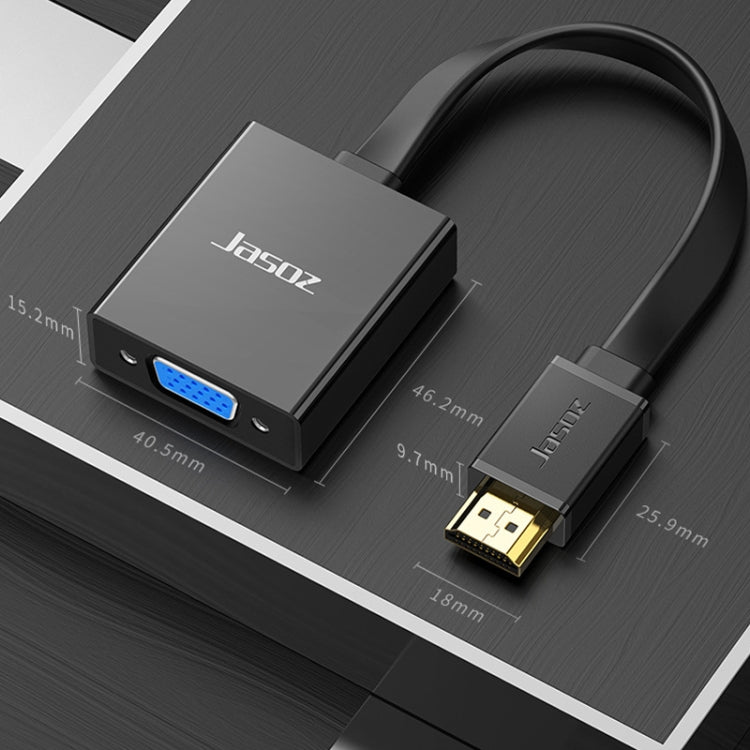 2 PCS Jasoz 1080P HDMI To VGA Converter Oxygen-Free Copper Core, Colour: White - Converter by Jasoz | Online Shopping South Africa | PMC TechLife | Buy Now Pay Later Mobicred