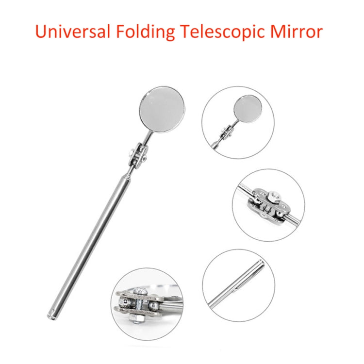 Car Repair Detection Mirror Universal Folding Telescopic Mirror Welding Chassis Inspection Mirror, Model: Red Handle 50mm - Inspection Tools by PMC TechLife | Online Shopping South Africa | PMC TechLife | Buy Now Pay Later Mobicred