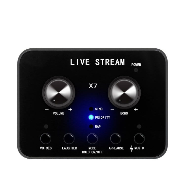 X7 Sound Card Voice Changer Mobile Phone And Computer Compatible With External Electronic Voice Call Microphone Live Sound Card(English Version) - Live Sound Effects Processors by PMC Jewellery | Online Shopping South Africa | PMC Jewellery