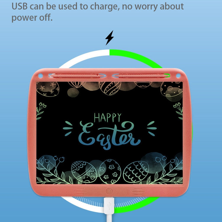 15inch Charging Tablet Doodle Message Double Writing Board LCD Children Drawing Board, Specification: Colorful Lines (Black) -  by PMC TechLife | Online Shopping South Africa | PMC TechLife | Buy Now Pay Later Mobicred