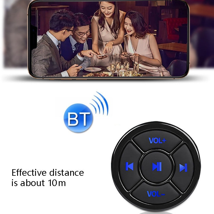 Car Mobile Phone Remote Control Bluetooth Wireless Multimedia Button Remote Control Music Playback Selfie, Colour: Black - free shipping - PMC TechLife - Order now!