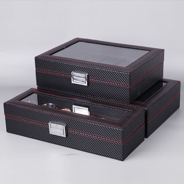 Carbon Fiber PU Leather Watch Box Jewelry Storage Box Packaging Box, Style: 6 + 3 - free shipping - PMc TechLife - Order now!