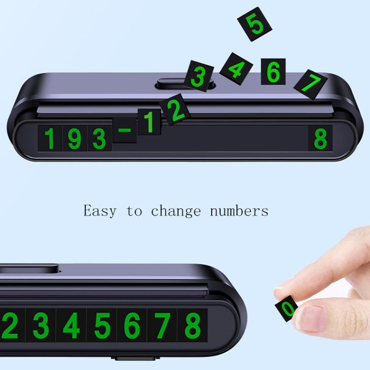 2 PCS One-Click Automatic Hiding Temporary Parking Signs For Cars(White - Green Numbers) - free shipping - PMC TechLife - Order now!