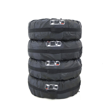 4 in 1 Waterproof Dustproof Sunscreen Car Tire Spare Tire Cover, Size:L (Black) - Aluminum Film PEVA by PMC Jewellery | Online Shopping South Africa | PMC Jewellery | Buy Now Pay Later Mobicred