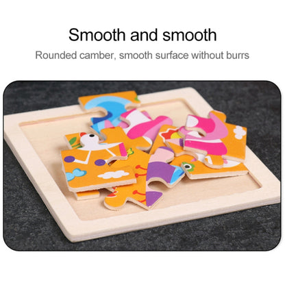 3 PCS Kids Wooden Cartoon Puzzle Jigsaw Toy Early Educational Toys(Crab) - Puzzle Toys by PMC Jewellery | Online Shopping South Africa | PMC Jewellery