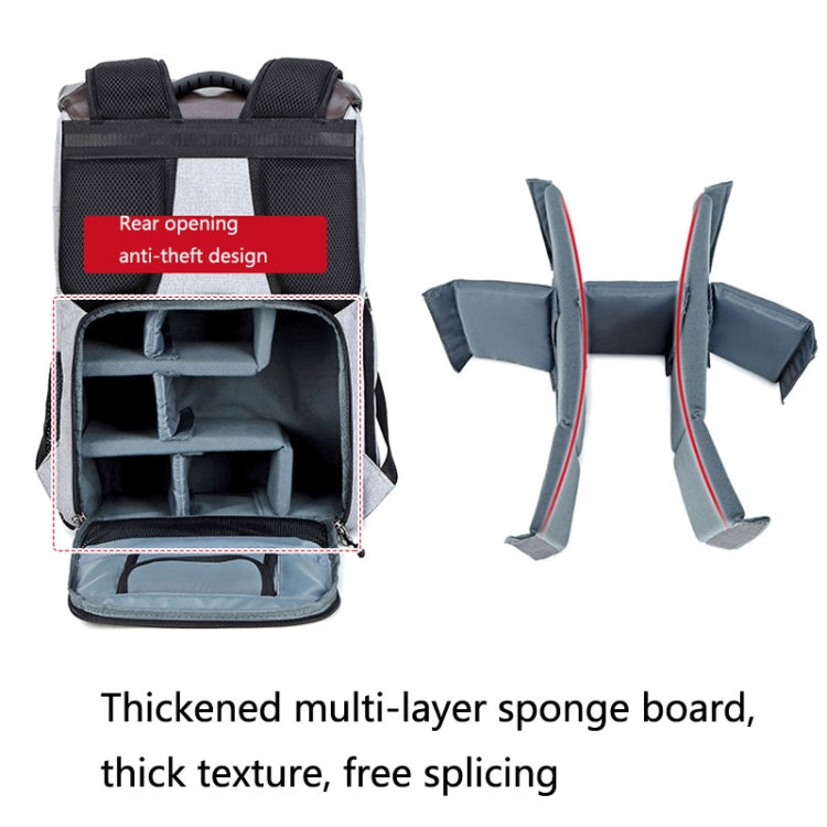 C3081 Camera  Computer Shoulder Digital Camera Bag Large Capacity Photography Backpack(Dark Gray) - Backpack by PMC TechLife | Online Shopping South Africa | PMC TechLife | Buy Now Pay Later Mobicred