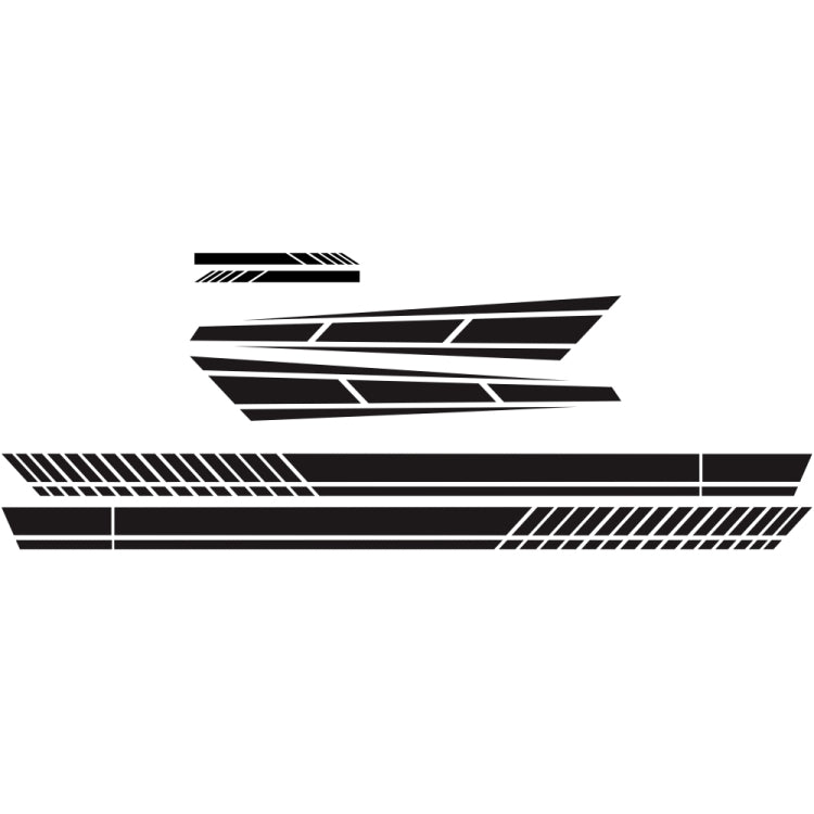 D-1037 Striped Car Sticker Car Side Door Cover Rearview Mirror Combination Sticker(Black) - Decorative Sticker by PMC Jewellery | Online Shopping South Africa | PMC Jewellery | Buy Now Pay Later Mobicred
