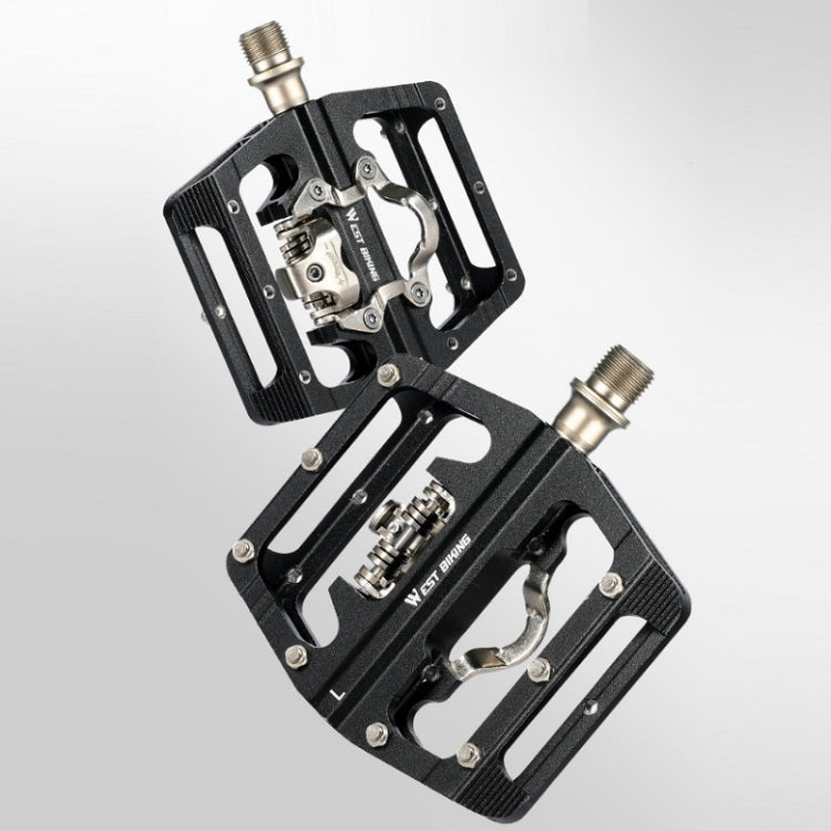WEST BIKING Bicycle Aluminum Alloy Dual-Purpose Self-Locking Pedals(Black) - free shipping - PMc TechLife - Order now!