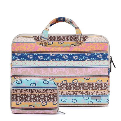 LiSEN LS-116 Simple Laptop Bag Business Laptop Liner Bag, Size: 15.6 inch(Canvas Vintage Pattern Pink) - 15.6 - 17 inch by LiSEN | Online Shopping South Africa | PMC Jewellery | Buy Now Pay Later Mobicred