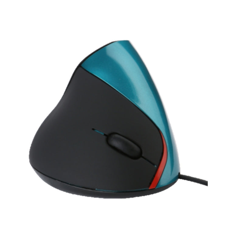 JSY-12 5 Keys USB Wired Vertical Mouse Ergonomic Wrist Brace Optical Mouse(Blue) - free shipping - PMC TechLife - Order now!