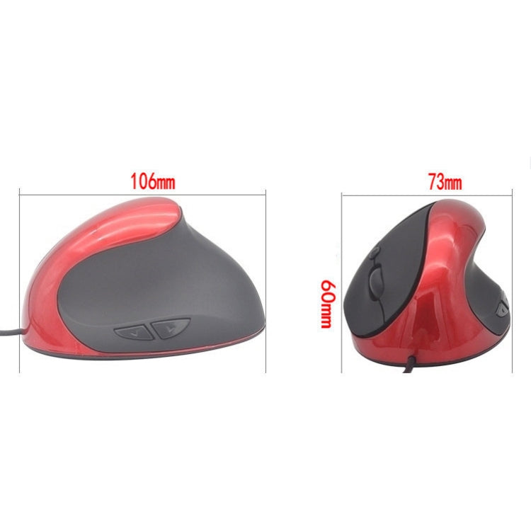 JSY-05 6 Keys Wired Vertical Mouse Ergonomics Brace Optical Mouse(White) - Wired Mice by PMC TechLife | Online Shopping South Africa | PMC TechLife | Buy Now Pay Later Mobicred