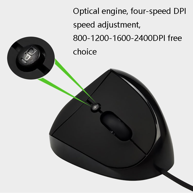 JSY-05 6 Keys Wired Vertical Mouse Ergonomics Brace Optical Mouse(Red) - Wired Mice by PMC TechLife | Online Shopping South Africa | PMC TechLife | Buy Now Pay Later Mobicred