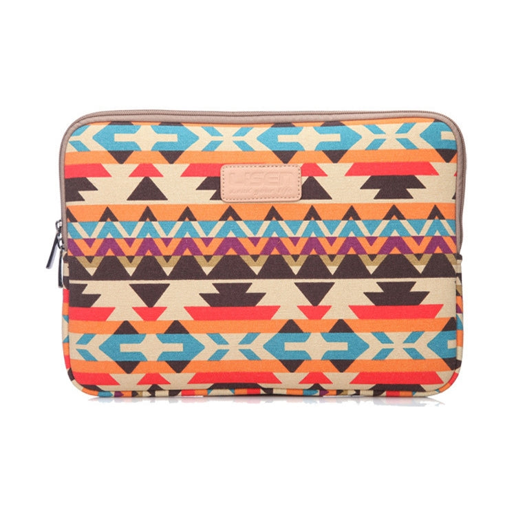 LiSEN LS-518 Lingge Pattern Laptop Computer Liner Bags, Size: 14 inch(Orange Pattern Geometry) - free shipping - PMC Jewellery - Order now!