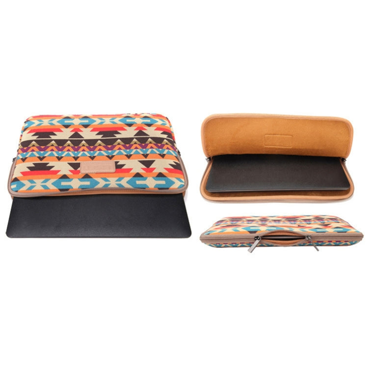 LiSEN LS-518 Lingge Pattern Laptop Computer Liner Bags, Size: 14 inch(Orange Pattern Geometry) - free shipping - PMC Jewellery - Order now!