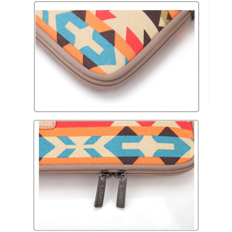 LiSEN LS-518 Lingge Pattern Laptop Computer Liner Bags, Size: 14 inch(Orange Pattern Geometry) - free shipping - PMC Jewellery - Order now!