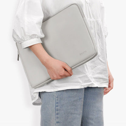 Baona BN-Q004 PU Leather Laptop Bag, Colour: Double-layer Gray, Size: 16/17 inch - 15.6 - 17 inch by Baona | Online Shopping South Africa | PMC Jewellery | Buy Now Pay Later Mobicred