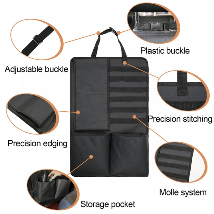 2 PCS Car Seat Back Hanging Bag Oxford Cloth Storage Bag(Black) - Seat Accessories by PMC TechLife | Online Shopping South Africa | PMC TechLife | Buy Now Pay Later Mobicred