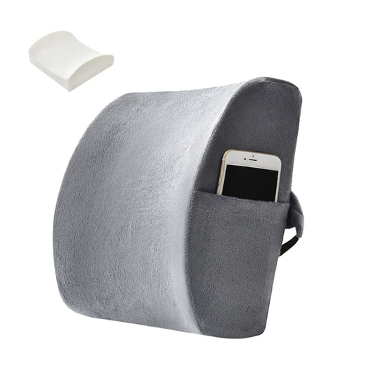 Office Waist Cushion Car Pillow With Pillow Core, Style: Memory Foam(Suede Gray) - Cushions & Pillows by PMC Jewellery | Online Shopping South Africa | PMC Jewellery | Buy Now Pay Later Mobicred