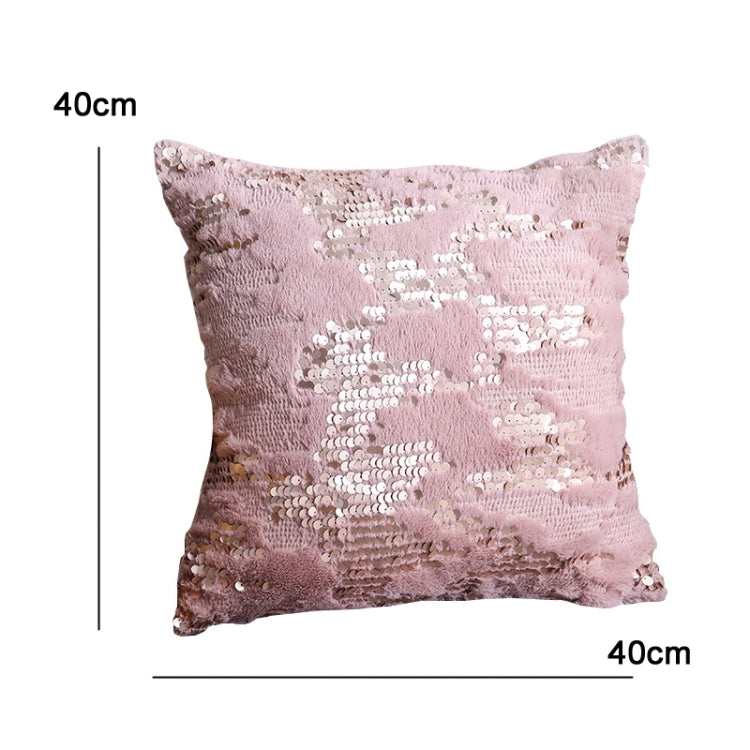 Double-sided Sequin Plush Pillowcase + Pillow Home Living Room Sofa Cushion, Specification: 40x40cm(39 Lightning Sequins White) - Cushions & Pillows by PMC Jewellery | Online Shopping South Africa | PMC Jewellery | Buy Now Pay Later Mobicred