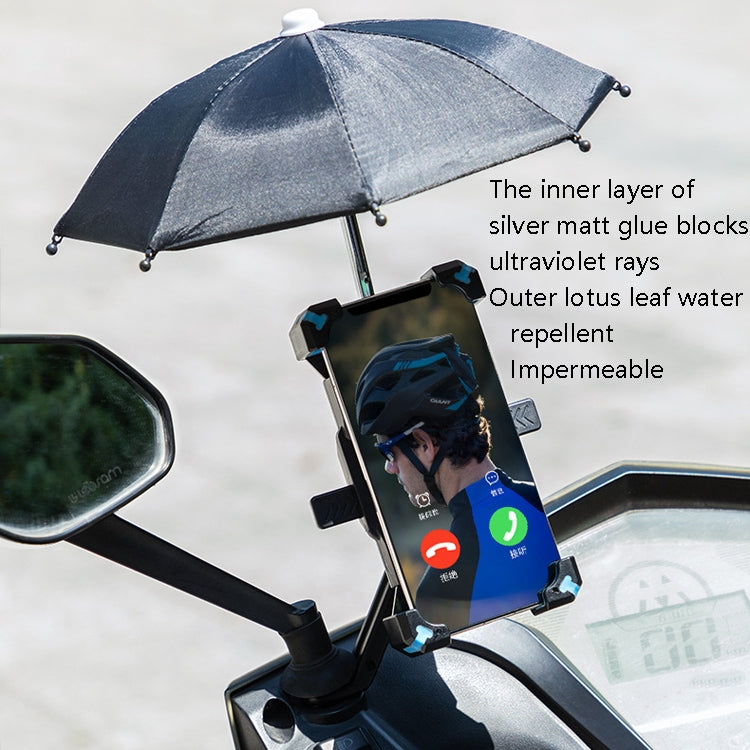 CYCLINGBOX Bicycle Mobile Phone Bracket With Parasol Rider Mobile Phone Frame, Style: Handlebar Installation (Bue) - Holders by CYCLINGBOX | Online Shopping South Africa | PMC TechLife | Buy Now Pay Later Mobicred