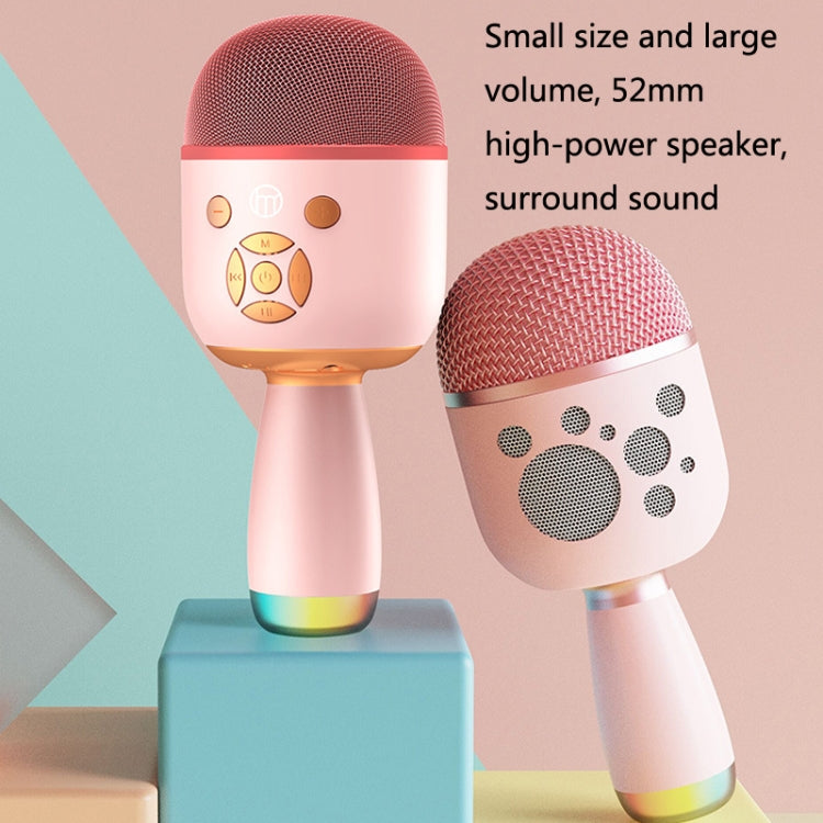 K58 Home Bluetooth Wireless Microphone With Lamp Mobile Phone K Song Children Microphone Audio(pink) - Microphone by PMC TechLife | Online Shopping South Africa | PMC TechLife | Buy Now Pay Later Mobicred