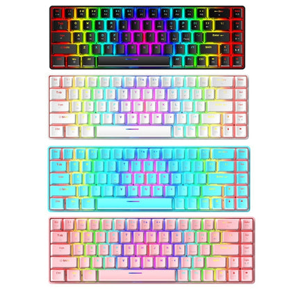 T8 68 Keys Mechanical Gaming Keyboard RGB Backlit Wired Keyboard, Cable Length:1.6m(Blue Green Shaft) - Wired Keyboard by PMC Jewellery | Online Shopping South Africa | PMC Jewellery | Buy Now Pay Later Mobicred