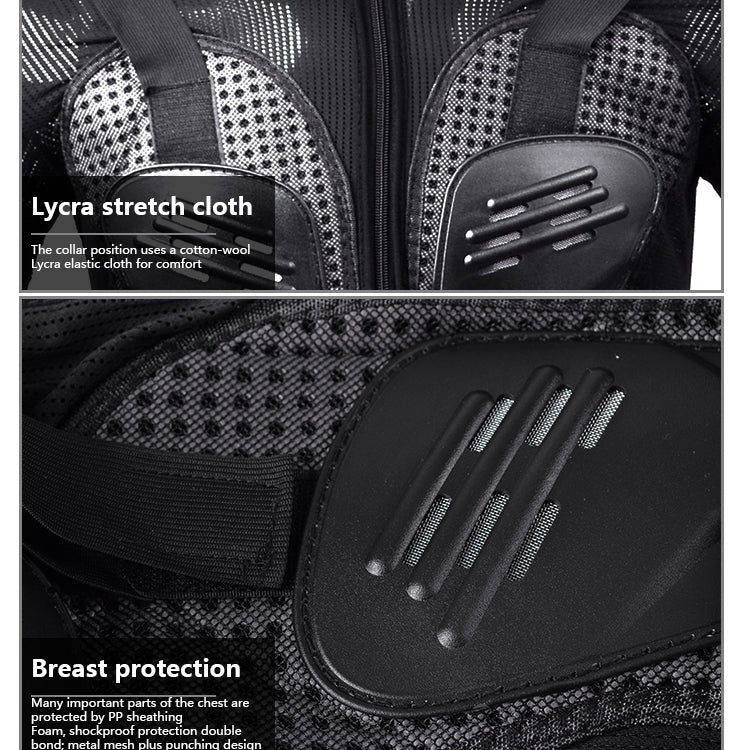 GHOST RACING F060 Motorcycle Armor Suit Riding Protective Gear Chest Protector Elbow Pad Fall Protection Suit, Size: L(Red) - Protective Gear by GHOST RACING | Online Shopping South Africa | PMC TechLife | Buy Now Pay Later Mobicred
