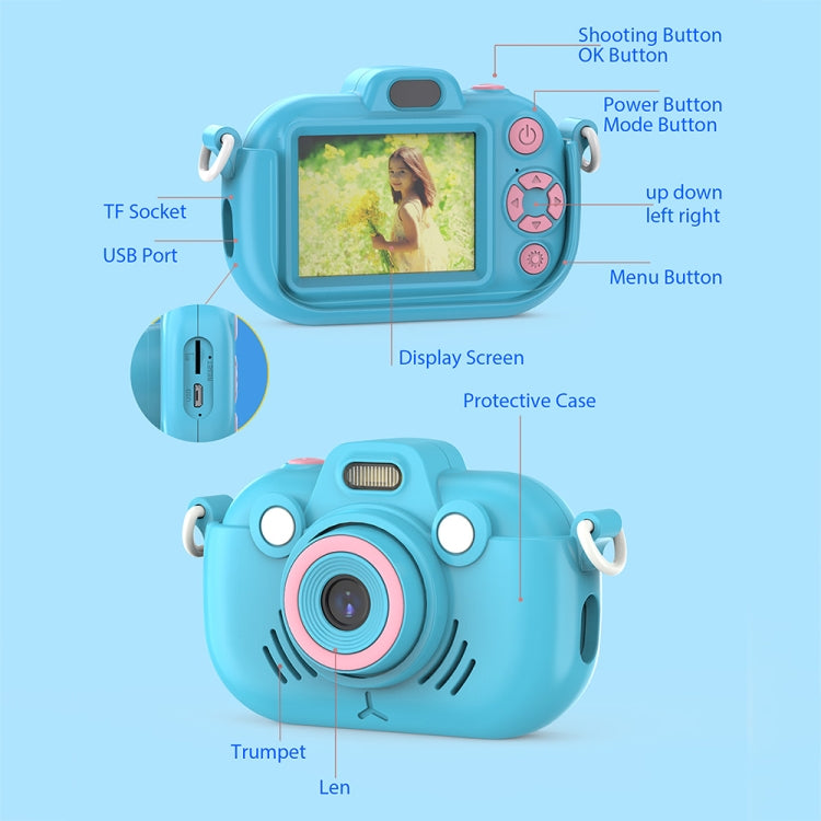 DC502 2.4-Inch 16X Zoom 2.7K Video Recording Children Digital Camera, Color: Yellow + 32G(US Plug) - Children Cameras by PMC Jewellery | Online Shopping South Africa | PMC Jewellery | Buy Now Pay Later Mobicred