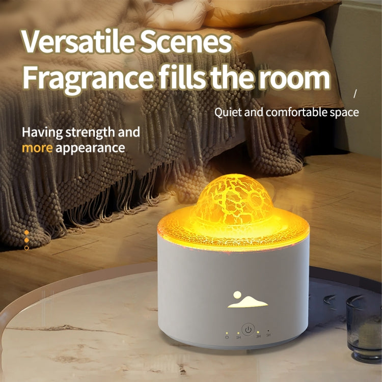 HX-130 Colorful Night Light Planet Desktop Flame Aromatherapy Humidifier, Spec: UK Plug(White) - free shipping - PMC TechLife - Order now!