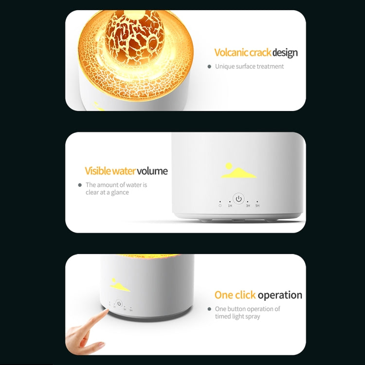 HX-130 Colorful Night Light Planet Desktop Flame Aromatherapy Humidifier, Spec: EU Plug(White) - free shipping - PMC TechLife - Order now!