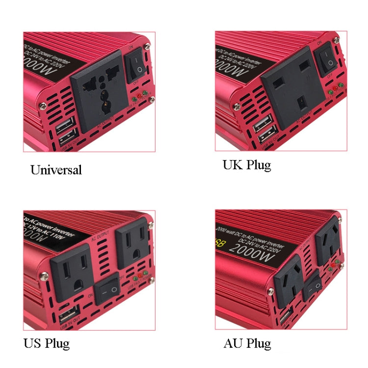 LVYUAN Car Inverter Dual USB Power Converter, Specification: 12V to 110V 2000W US Plug - Modified Square Wave by PMC TechLife | Online Shopping South Africa | PMC TechLife | Buy Now Pay Later Mobicred
