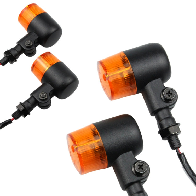 2 PCS Motorcycle Modified Steering Lamp Retro Metal Iron Shell Turning Light(Yellow Shell) - Turn Signal by PMC TechLife | Online Shopping South Africa | PMC TechLife | Buy Now Pay Later Mobicred