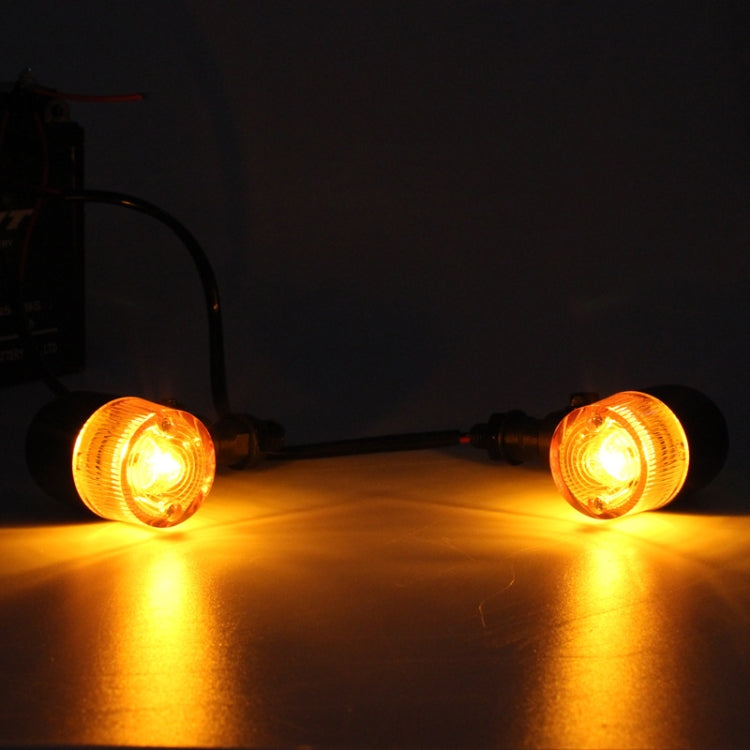 2 PCS Motorcycle Modified Steering Lamp Retro Metal Iron Shell Turning Light(Yellow Shell) - Turn Signal by PMC TechLife | Online Shopping South Africa | PMC TechLife | Buy Now Pay Later Mobicred
