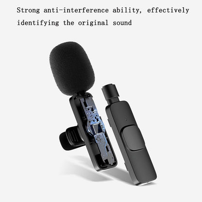 Lavalier Wireless Microphone Mobile Phone Live Video Shooting Small Microphone, Specification: Type C 1 To 2 - Microphone by PMC Jewellery | Online Shopping South Africa | PMC Jewellery | Buy Now Pay Later Mobicred