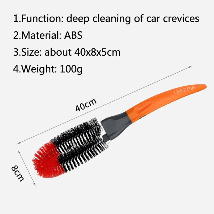 4 PCS Round Head Car Wheel Brush Tire Brush Car Cleaning Tool Detachable Brush(Orange) - Car washing supplies by PMC Jewellery | Online Shopping South Africa | PMC Jewellery | Buy Now Pay Later Mobicred