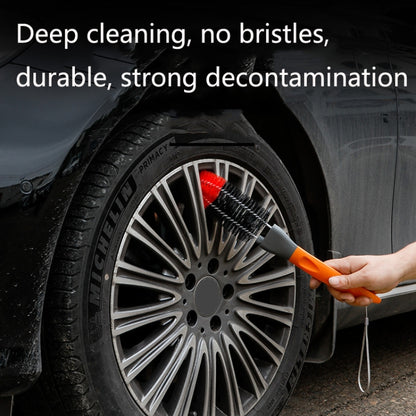 4 PCS Round Head Car Wheel Brush Tire Brush Car Cleaning Tool Detachable Brush(Orange) - Car washing supplies by PMC Jewellery | Online Shopping South Africa | PMC Jewellery | Buy Now Pay Later Mobicred