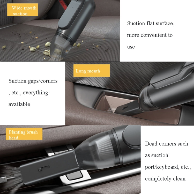 13000 Pa Car Vacuum Cleaner Wireless Handheld Mini Multi-Function UV Sterilization Vacuum Cleaner(Star Gray) - Vacuum Cleaner by PMC Jewellery | Online Shopping South Africa | PMC Jewellery | Buy Now Pay Later Mobicred