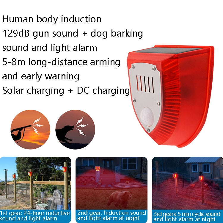 N911M Solar Animal Repeller Outdoor Sound And Light Alarm, Specification: with Induction - Others Alarm by PMC TechLife | Online Shopping South Africa | PMC TechLife | Buy Now Pay Later Mobicred
