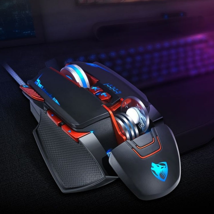 T-WOLF V9 8 Keys 3200 DPI Gaming Macro Definition Mechanical Wired Mouse(Black) - Wired Mice by T-WOLF | Online Shopping South Africa | PMC Jewellery | Buy Now Pay Later Mobicred