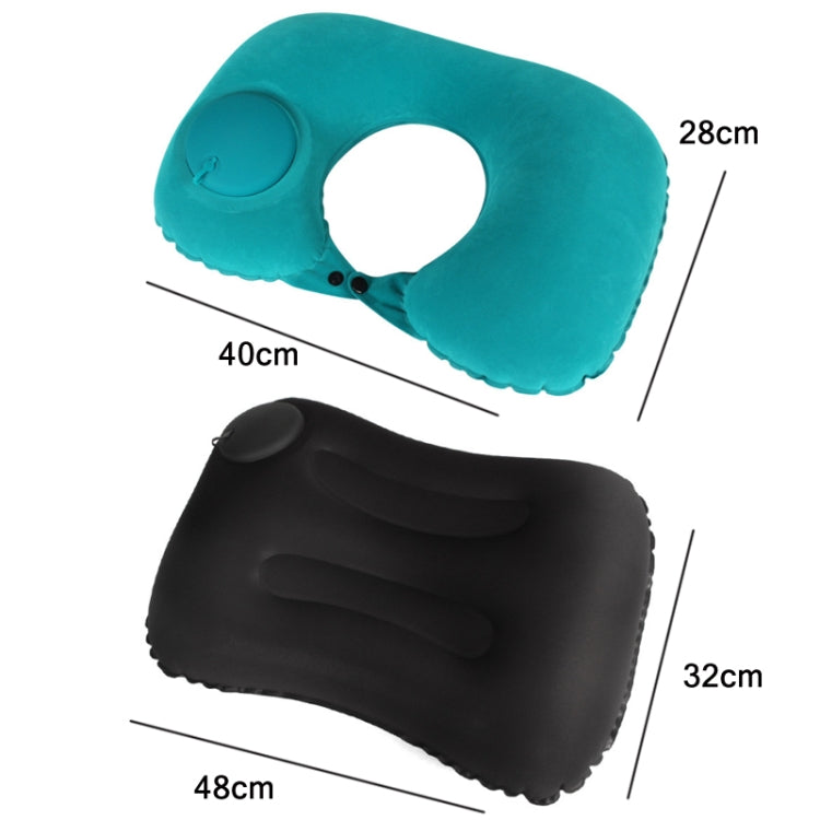 Travel Inflatable Press U-Shaped Neck Guard Pillow, Colour: Milk Silk U018-01���Black��� - Cushions & Pillows by PMC TechLife | Online Shopping South Africa | PMC TechLife | Buy Now Pay Later Mobicred