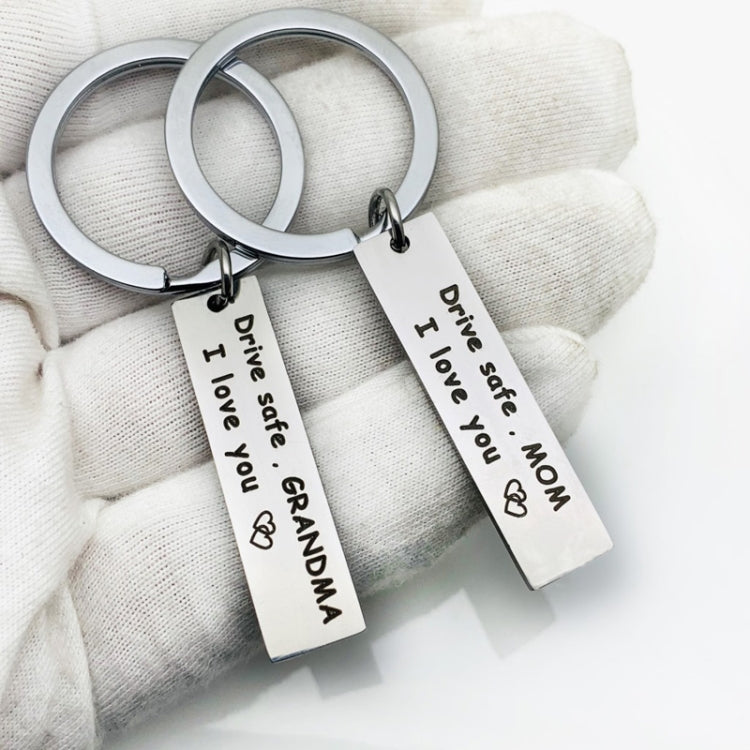 10 PCS C1010 Drive Safe Stainless Steel Tag Keychain 10x40mm(Brother) - Key Rings by PMC TechLife | Online Shopping South Africa | PMC TechLife | Buy Now Pay Later Mobicred