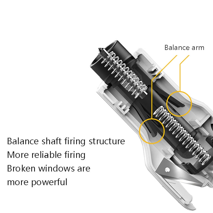 CS-B09 Safety Hammer Tungsten Steel Striker Windows Breaker With Seat Belt Cutter(White) - Emergency Hammer by PMC TechLife | Online Shopping South Africa | PMC TechLife | Buy Now Pay Later Mobicred