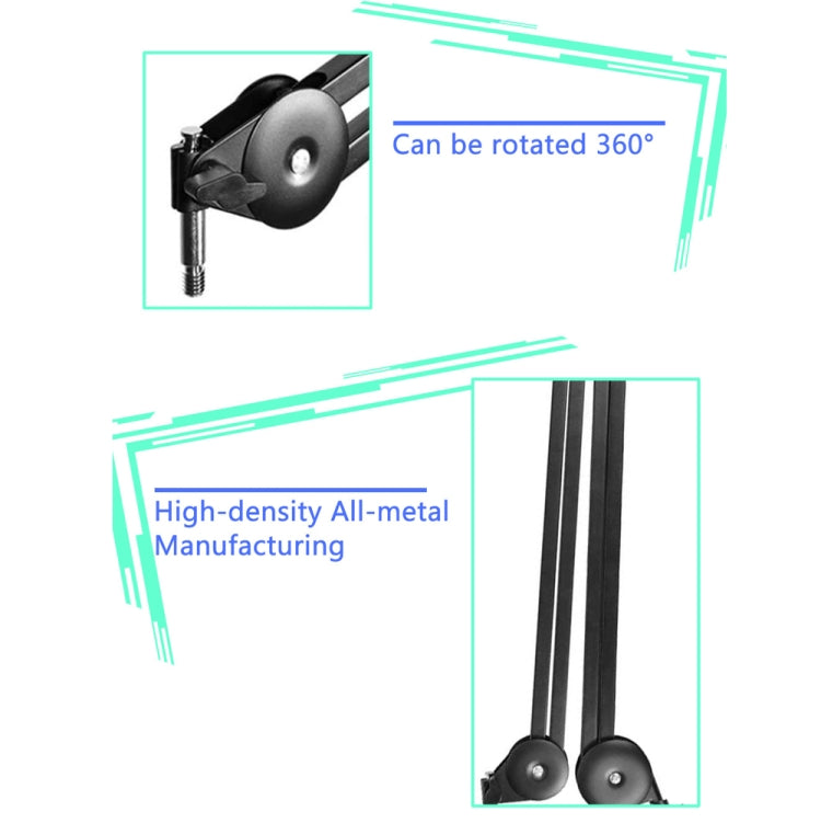 Microphone Desktop Cantilever Stent 360 Degree Rotating Bracket(GAZ-40P W) - Stand by PMC TechLife | Online Shopping South Africa | PMC TechLife | Buy Now Pay Later Mobicred