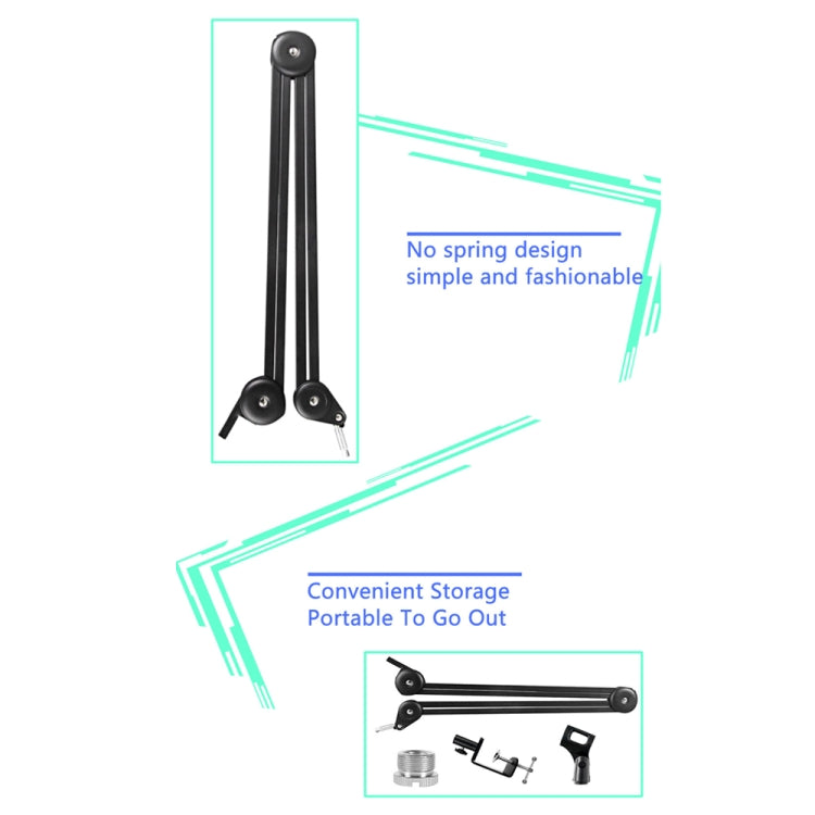 Microphone Desktop Cantilever Stent 360 Degree Rotating Bracket(GAZ-40P W) - Stand by PMC TechLife | Online Shopping South Africa | PMC TechLife | Buy Now Pay Later Mobicred