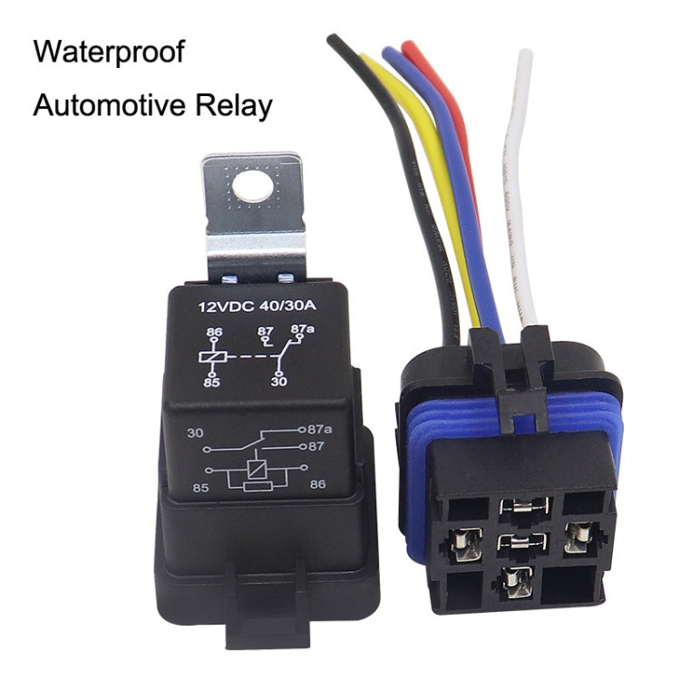 1040 5 Pin Waterproof Integrated Automotive Relay With Bracket, Rated voltage: 24V - Relays by PMC TechLife | Online Shopping South Africa | PMC TechLife | Buy Now Pay Later Mobicred