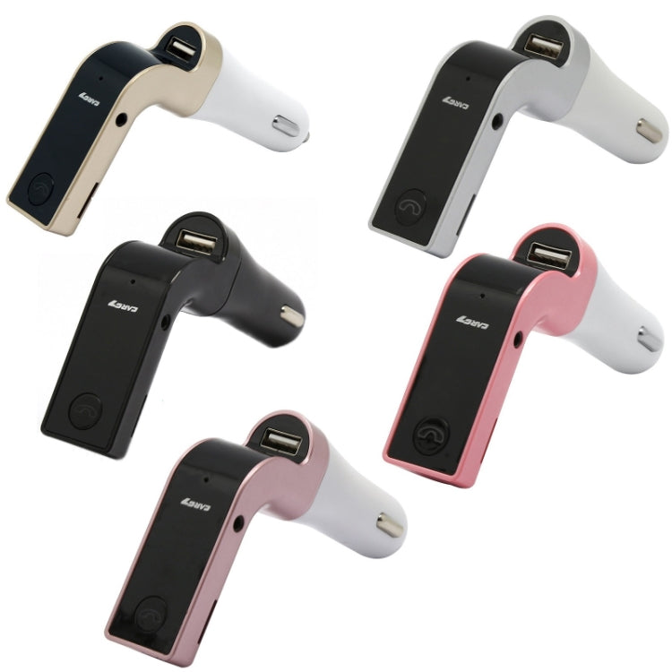 G7 Car Hands-Free Bluetooth FM Player MP3(Rose Gold) - Bluetooth Car Kits by PMC TechLife | Online Shopping South Africa | PMC TechLife | Buy Now Pay Later Mobicred
