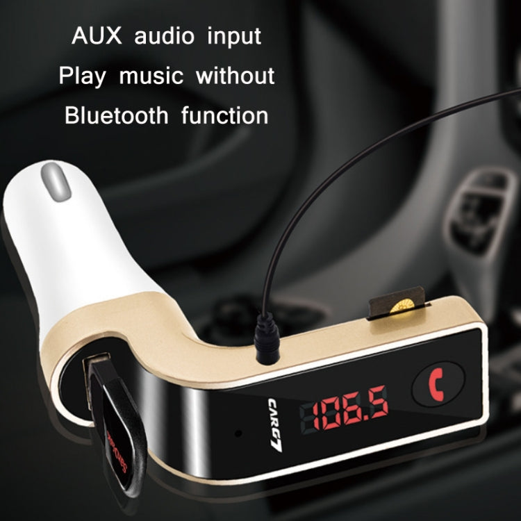 G7 Car Hands-Free Bluetooth FM Player MP3(Rose Gold) - Bluetooth Car Kits by PMC TechLife | Online Shopping South Africa | PMC TechLife | Buy Now Pay Later Mobicred