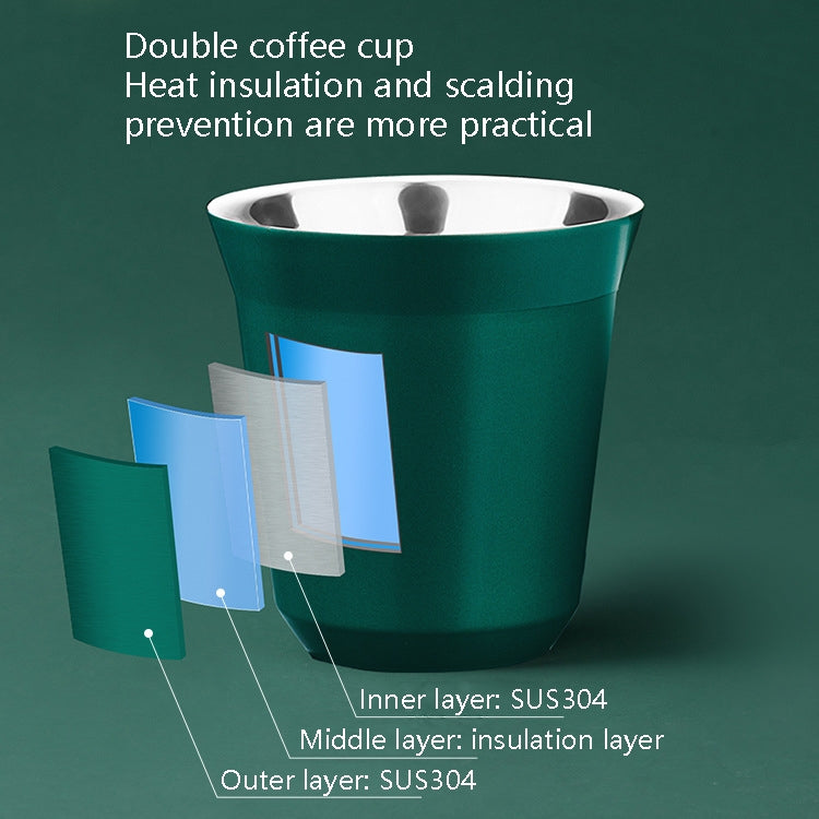 304 Stainless Steel Coffee Capsule Cup Double Insulation Coffee Cup, Style: Large Single Cup - free shipping - PMC TechLife - Order now!